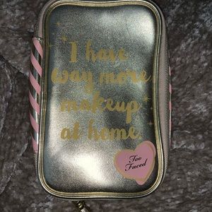 Too Faced “I have way more makeup at home” bag